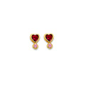 14K Yellow Gold Stud Earring & Solitaire Jewelry - ST857