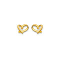 14K Yellow Gold Stud Earring & Solitaire Jewelry - ST859