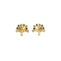 14K Yellow Gold Stud Earring & Solitaire Jewelry - ST862