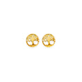 14K Yellow Gold Stud Earring & Solitaire Jewelry - ST863