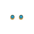 14K Yellow Gold Stud Earring & Solitaire Jewelry - ST864