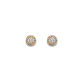 14K Yellow Gold Stud Earring & Solitaire Jewelry 5mm - ST865
