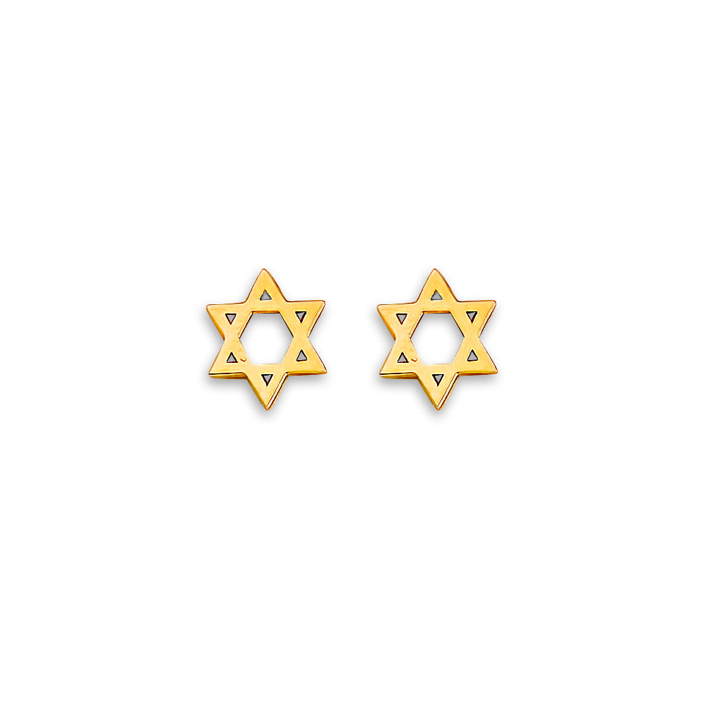 14K Yellow Gold Stud Earring & Solitaire Jewelry - ST873