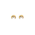14K Yellow Gold Stud Earring & Solitaire Jewelry - ST874