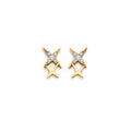14K Yellow Gold Stud Earring & Solitaire Jewelry - ST877