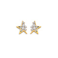 14K Yellow Gold Stud Earring & Solitaire Jewelry - ST878