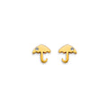 14K Yellow Gold Stud Earring & Solitaire Jewelry - ST880
