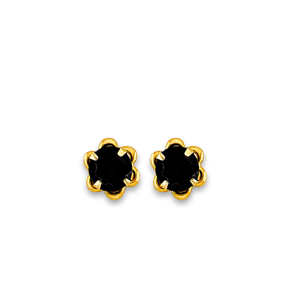 14K Yellow Gold Stud Earring & Solitaire Jewelry - ST883