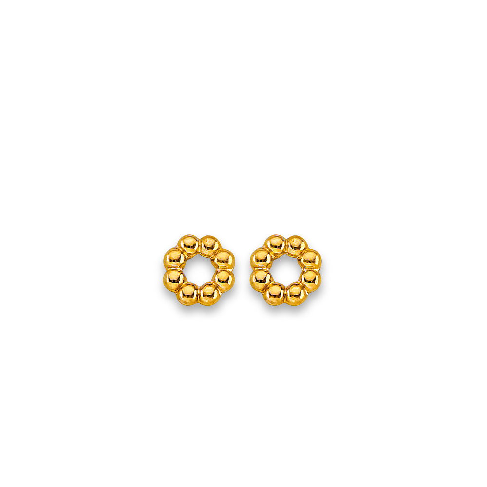 14K Yellow Gold Stud Earring & Solitaire Jewelry - ST888