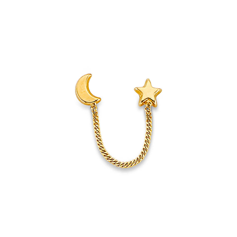 14K Yellow Gold Dangling, Telephone & Nose Jewelry - ST892