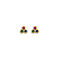 14K Yellow Gold Stud Earring & Solitaire Jewelry - ST898